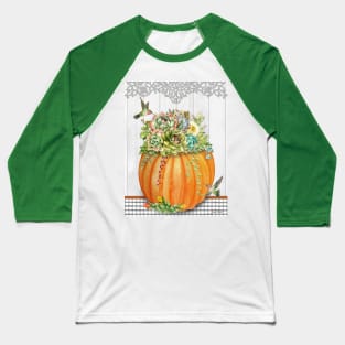 Pumpkins With Succulents C Baseball T-Shirt